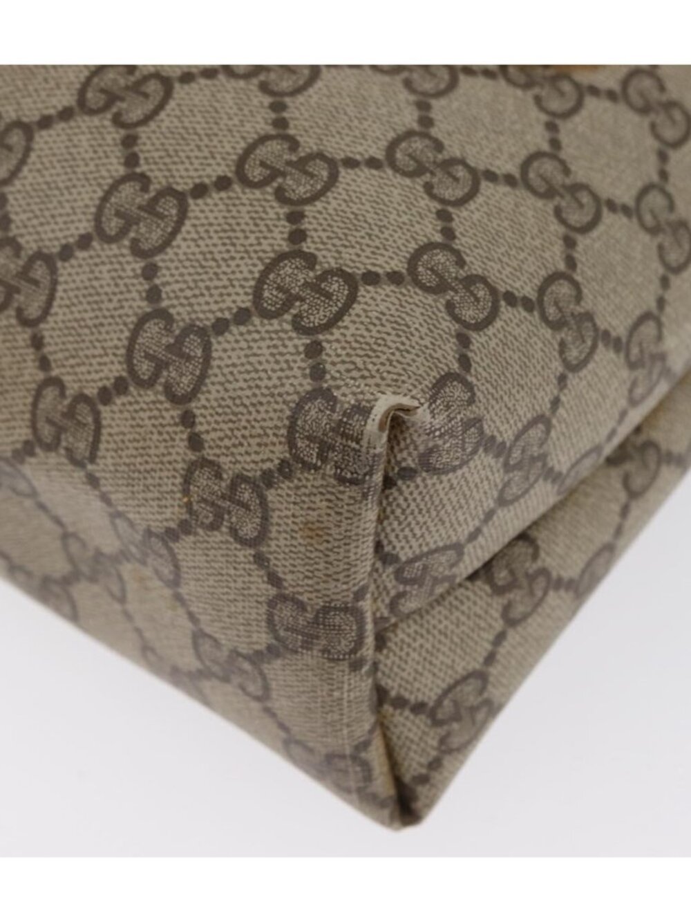 GUCCI GG Supreme Web Sherry Line Tote Bag PVC Beige 89 02 003 - Picture 10 of 16